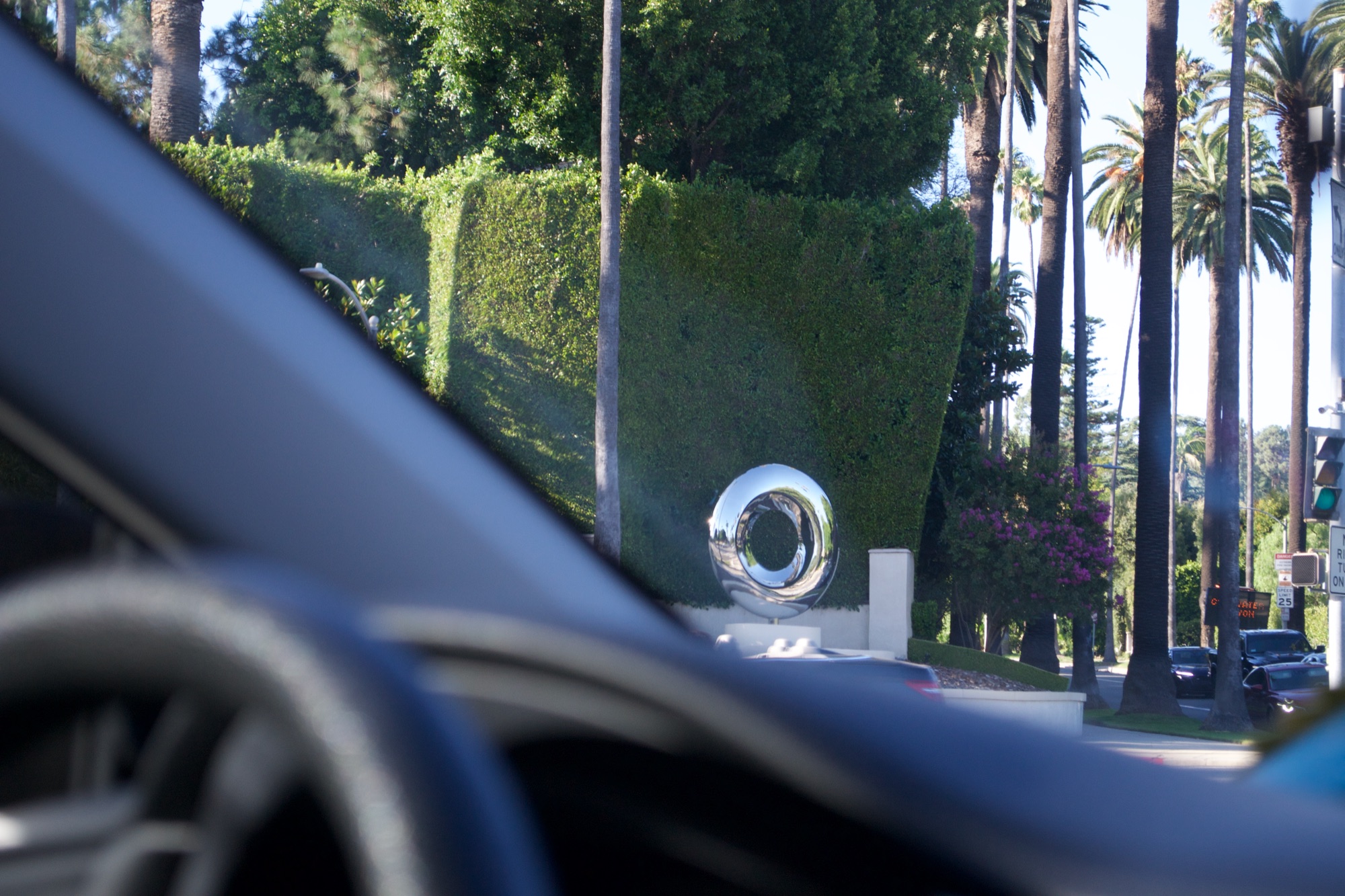 Beverly Hills, through glass